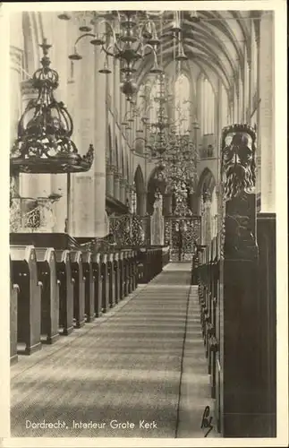 Dordrecht Interier Grote Kerk Kat. Dordrecht