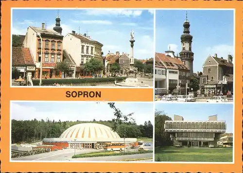 Sopron Teilansichten Saeule Feuerturm Kat. Sopron