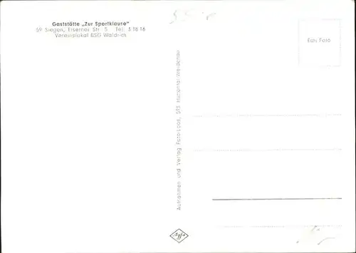 Siegen Westfalen Siegen Gaststaette Zur Sortklause * / Siegen /Siegen-Wittgenstein LKR