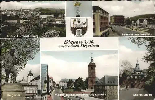 Siegen Westfalen Siegen Bahnhofsplatz Bergmann Marktplatz Schloss Rathaus x / Siegen /Siegen-Wittgenstein LKR