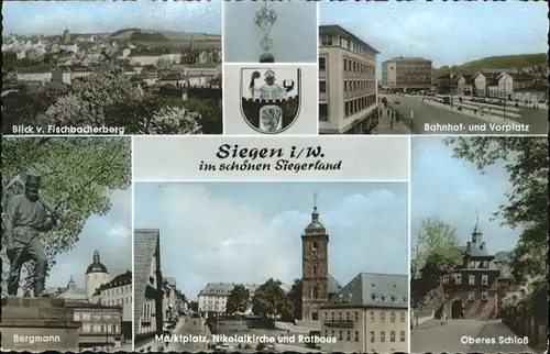 Siegen Westfalen Siegen Bahnhofsplatz Bergmann Marktplatz Schloss Rathaus x / Siegen /Siegen-Wittgenstein LKR