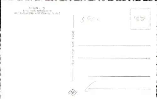 Siegen Westfalen Siegen Burgstrasse Schloss * / Siegen /Siegen-Wittgenstein LKR