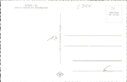 Siegen Westfalen Siegen Schloss Schlossgarten * / Siegen /Siegen-Wittgenstein LKR