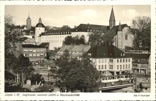 Siegen Westfalen Siegen Siegbruecke Schloss Martinikirche * / Siegen /Siegen-Wittgenstein LKR