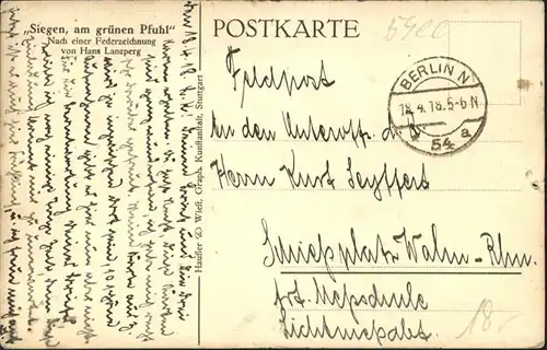 Siegen Westfalen Siegen nach einer Federzeichnung von Hans Lanzperg x / Siegen /Siegen-Wittgenstein LKR