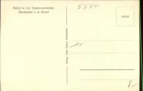 wb02026 Bernkastel-Kues Bernkastel-Kues Relief Doktorweinstube * Kategorie. Bernkastel-Kues Alte Ansichtskarten