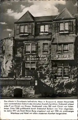 Boppard Rhein Weinhaus Hotel Roemer-Burg x