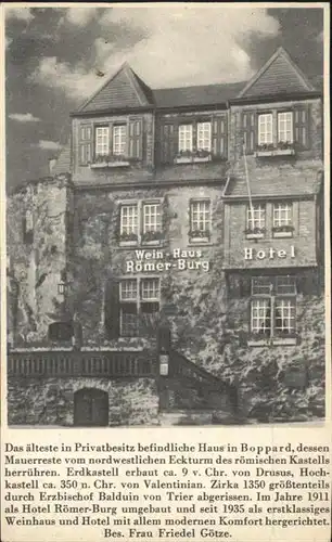 Boppard Weinhaus Hotel Roemer-Burg *