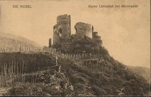 wb03143 Bernkastel-Kues Bernkastel-Kues Ruine Landshut x Kategorie. Bernkastel-Kues Alte Ansichtskarten