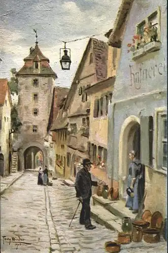 Rothenburg Kuenstler Tony Binder Koboldzellertor *