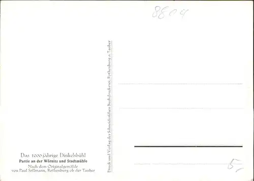 Dinkelsbuehl nach dem Originalgemaelde von Paul Sollmann *