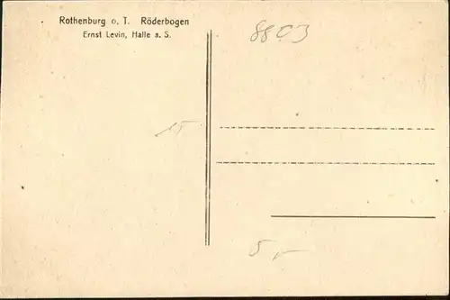 Rothenburg Roederbogen Kuenstler Ernst Levin *