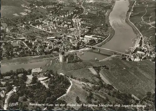 wb03624 Bernkastel-Kues Bernkastel-Kues Fliegeraufnahme Burgruine Landshut Jugendherberge * Kategorie. Bernkastel-Kues Alte Ansichtskarten