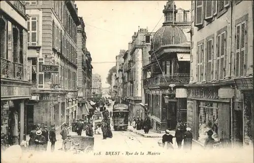 wb05687 Brest Finistere Brest Rue de la Mairie * Kategorie. Brest Alte Ansichtskarten
