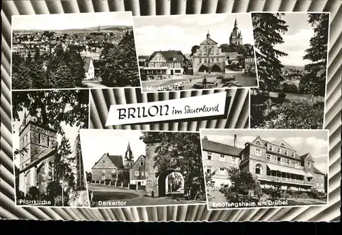 Brilon Marktplatz Pfarr Kirche derkertor Erholungsheim Druebel *