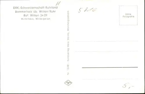 Witten Ruhr Witten Bommerholz DRK Schwesternschaft Ruhrland Mutterhaus Wintergarten * / Witten Ruhr /Ennepe-Ruhr-Kreis LKR