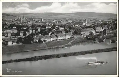 Trier Vom Weisshaus Bruecke Schiff x