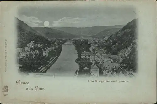 Bad Ems Vom Krieger Denkmal Bruecke *