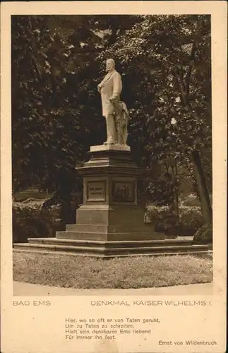 Bad Ems Denkmal Kaiser Wilhelm *