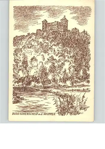 Solingen Burg Hohenscheid Kuenstlerkarte *