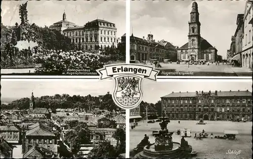 Erlangen Kollegienhaus Hugenottenplatz Schloss Wappen x