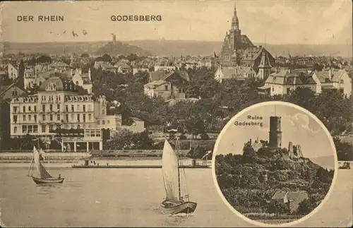 Bad Godesberg Ruine Godesberg Schiff