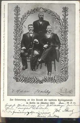 Berlin Burengenerale Okt. 1902