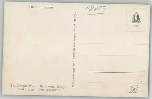 Oberammergau Oberammergau  ungelaufen ca. 1920 / Oberammergau /Garmisch-Partenkirchen LKR