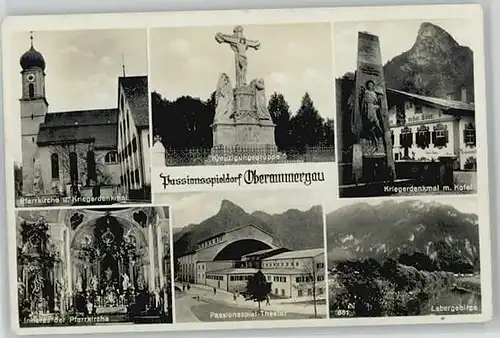 Oberammergau Kreuzigungsgruppe Passionstheater  x 1935