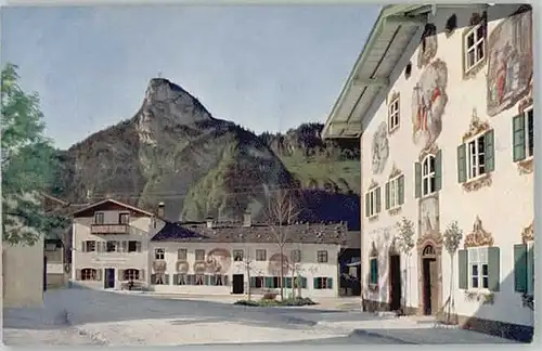 Oberammergau Oberammergau Hauptstrasse ungelaufen ca. 1920 / Oberammergau /Garmisch-Partenkirchen LKR