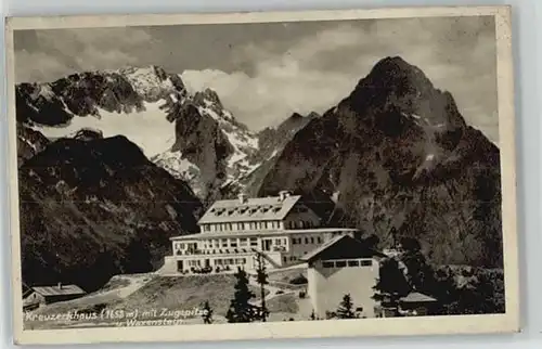 Garmisch-Partenkirchen Garmisch-Partenkirchen Kreuzeckhaus Zugspitze ungelaufen ca. 1920 / Garmisch-Partenkirchen /Garmisch-Partenkirchen LKR