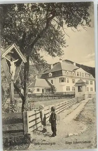 Oberammergau Oberammergau Schnitz Schule ungelaufen ca. 1910 / Oberammergau /Garmisch-Partenkirchen LKR