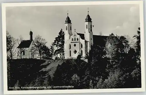 Bad Toelz Bad Toelz Kalvarienberg Kirche Leonhardis Kapelle ungelaufen ca. 1955 / Bad Toelz /Bad Toelz-Wolfratshausen LKR