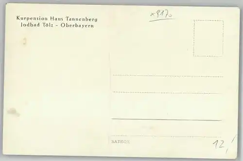 Bad Toelz Bad Toelz Haus Tannenberg ungelaufen ca. 1955 / Bad Toelz /Bad Toelz-Wolfratshausen LKR