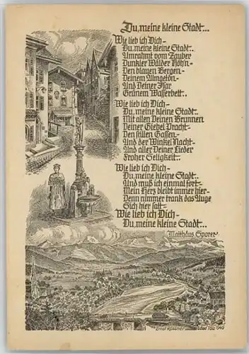 Bad Toelz Gedicht x 1950