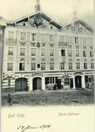 Bad Toelz Bad Toelz Rathaus ungelaufen ca. 1920 / Bad Toelz /Bad Toelz-Wolfratshausen LKR