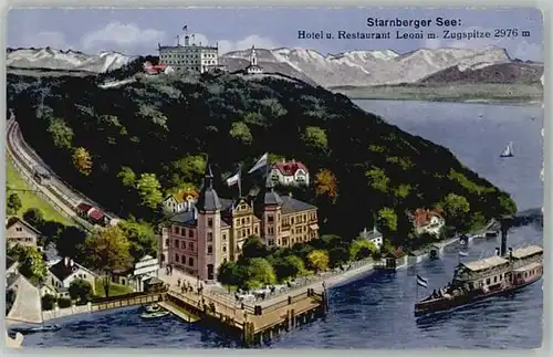 Starnberg Starnberg Pension Restaurant Leoni ungelaufen ca. 1920 / Starnberg /Starnberg LKR