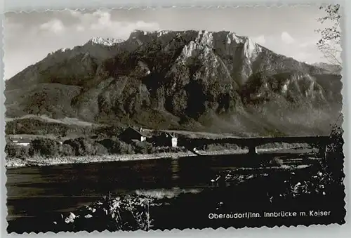 Oberaudorf Oberaudorf Innbruecke ungelaufen ca. 1955 / Oberaudorf /Rosenheim LKR