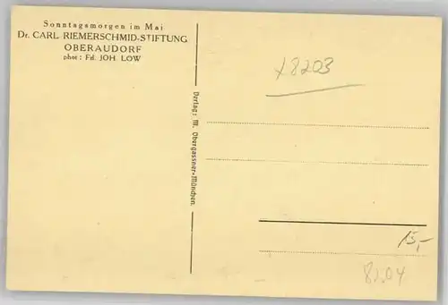 Oberaudorf Oberaudorf Dr. Carl Riemerschmidstiftung ungelaufen ca. 1920 / Oberaudorf /Rosenheim LKR