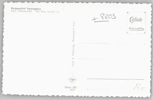 Oberaudorf Oberaudorf Gasthof Rosengasse ungelaufen ca. 1955 / Oberaudorf /Rosenheim LKR