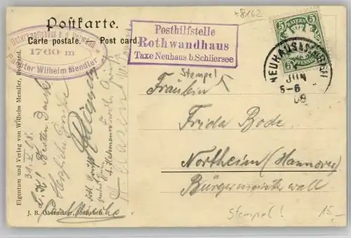 Schliersee Rothwand Haus x 1908