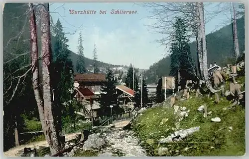 Schliersee Schliersee Wurzhuette ungelaufen ca. 1920 / Schliersee /Miesbach LKR