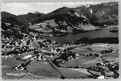 Schliersee Schliersee Fliegeraufnahme ungelaufen ca. 1955 / Schliersee /Miesbach LKR