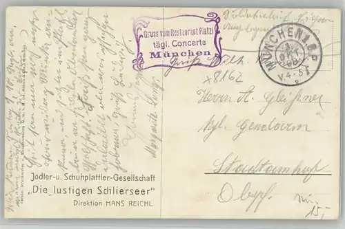 Schliersee Schuhplattler Feldpost  x 1908
