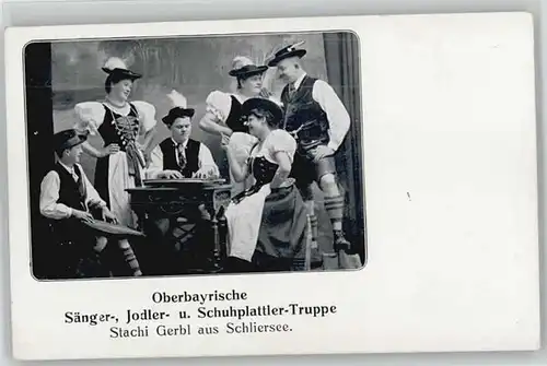 Schliersee Schliersee Schuhplattler ungelaufen ca. 1920 / Schliersee /Miesbach LKR