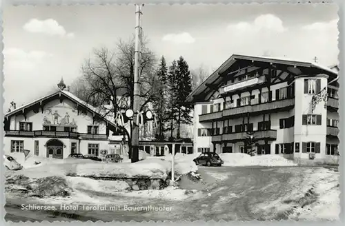 Schliersee Schliersee Hotel Terofal Bauerntheater ungelaufen ca. 1955 / Schliersee /Miesbach LKR