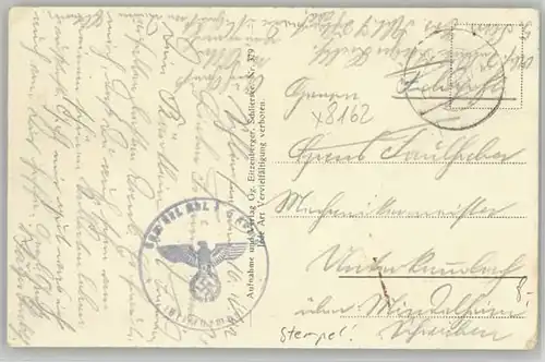 Schliersee Brecherspitz Jaegerkam Feldpost x 1942