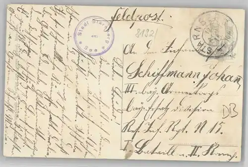 Starnberg See Feldpost x 1915