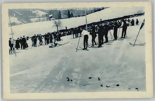 Tegernsee Tegernsee Skirennen Deublerfeld ungelaufen ca. 1920 / Tegernsee /Miesbach LKR