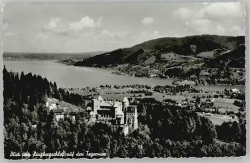 Tegernsee Fliegeraufnahme Ringbergschloss x 1962